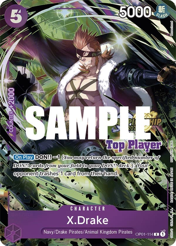 X.Drake (CS 2023 Top Players Pack) — One Piece Promotion Cards card