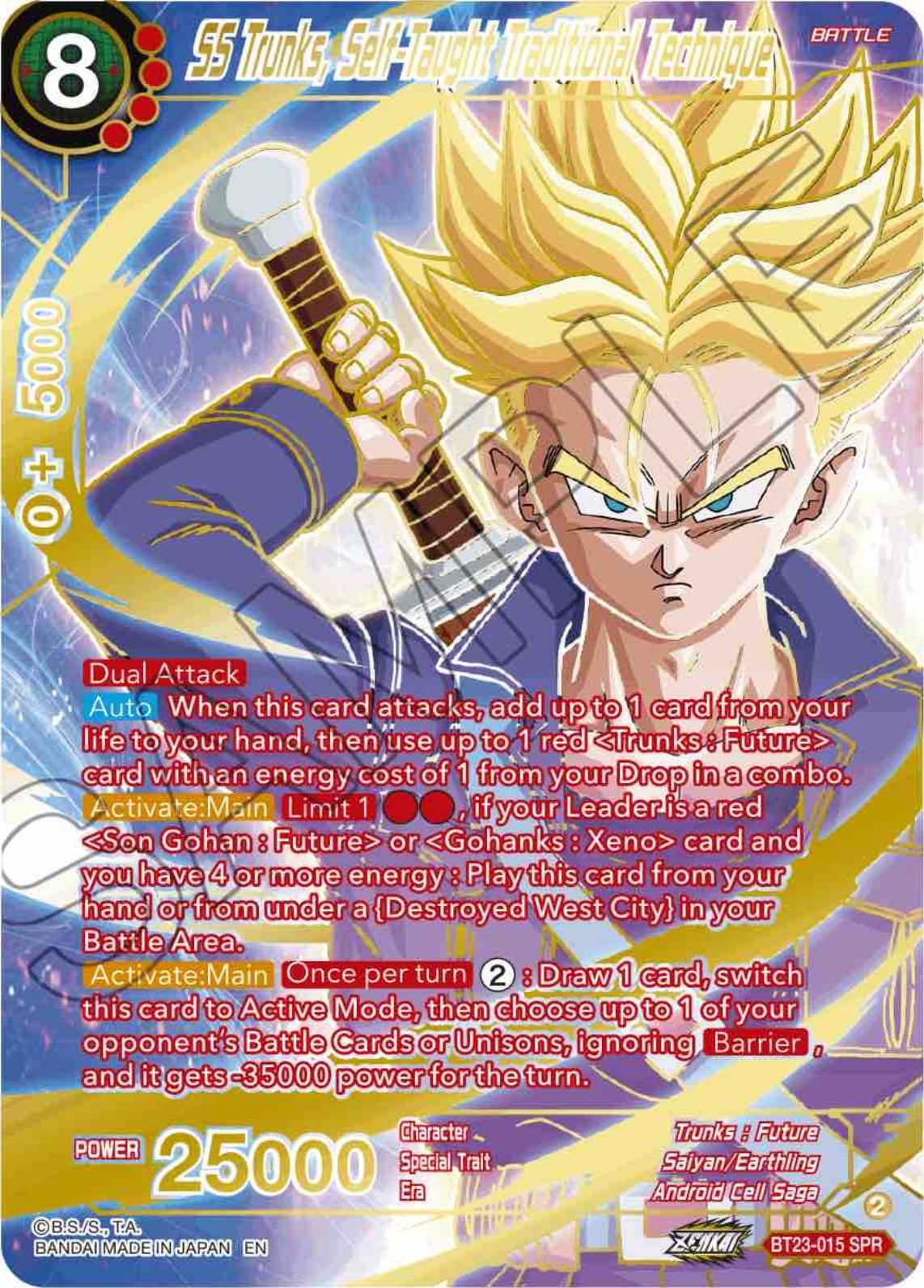 SS Trunks, Self-Taught Traditional Technique (SPR) — Perfect Combination card