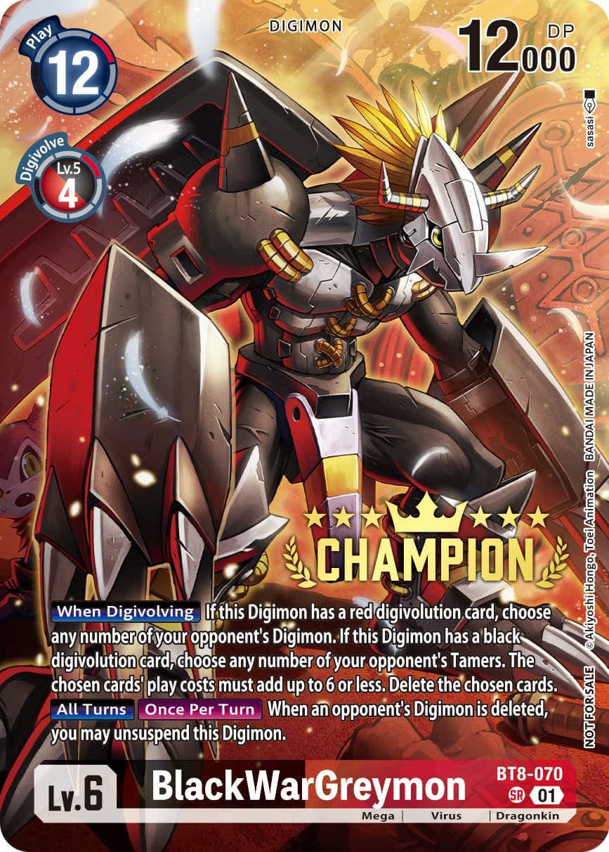 BlackWarGreymon (Digimon 3-On-3 Champion) — New Awakening card