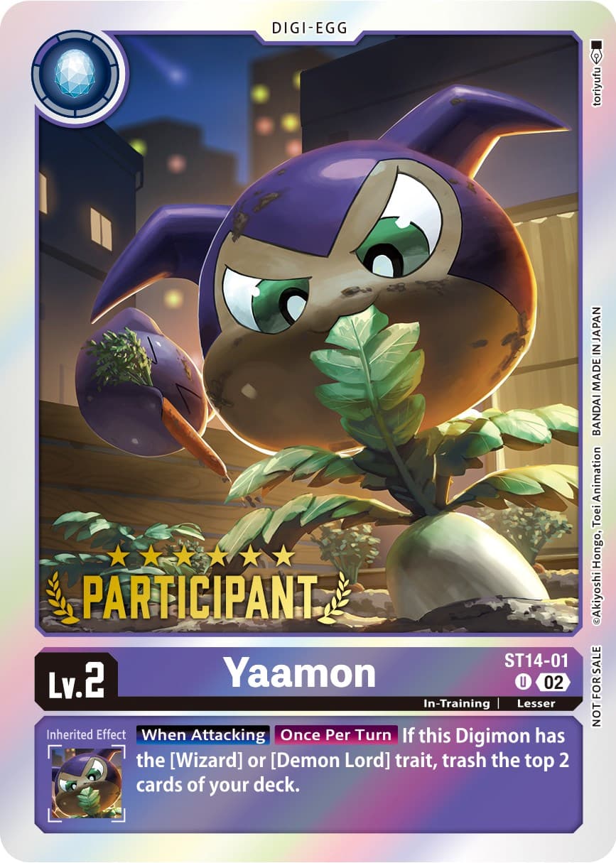 Yaamon (Digimon 3-On-3 Participation) — Starter Deck 14: Beelzemon Advanced Deck Set card