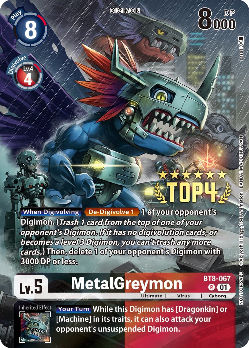MetalGreymon (Digimon 3-On-3 Top 4) — New Awakening card