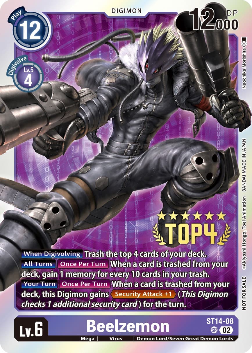 Beelzemon (Digimon 3-On-3 Top 4) — Starter Deck 14: Beelzemon Advanced Deck Set card