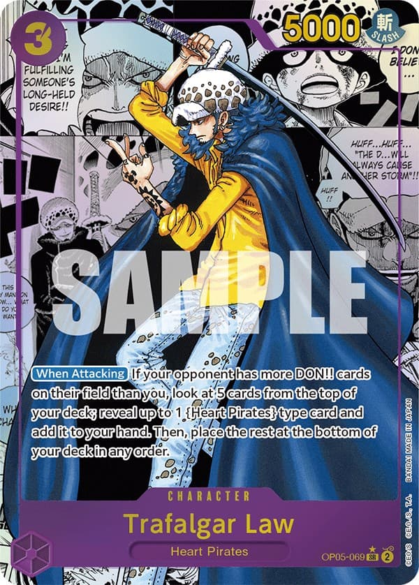 Trafalgar Law (069) (Alternate Art) (Manga) — Awakening of the New Era card