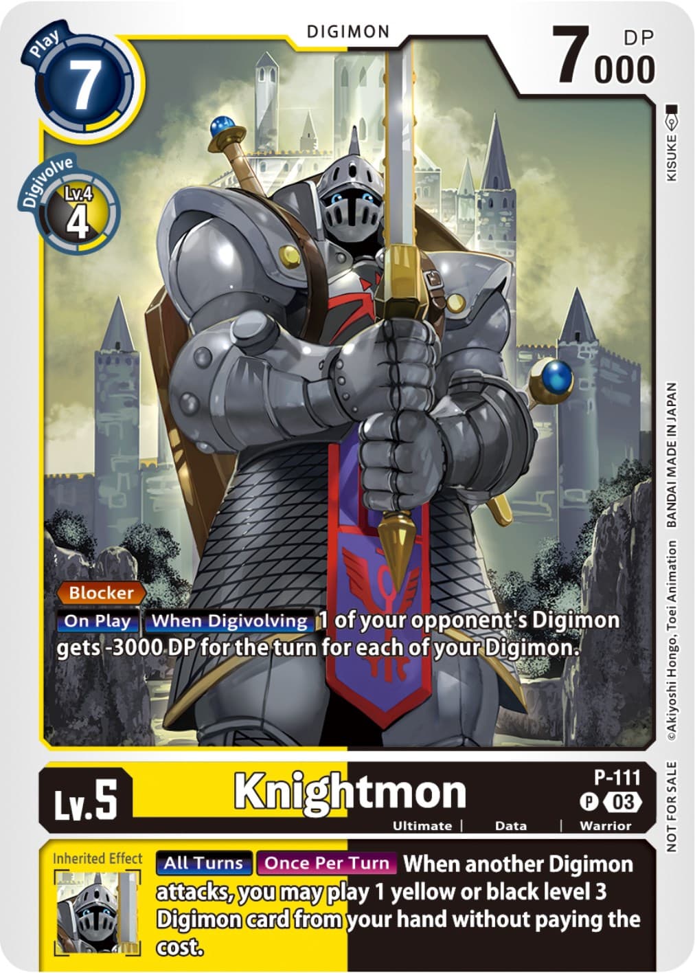 Knightmon - P-111 (3rd Anniversary Survey Pack) — Digimon Promotion Cards card