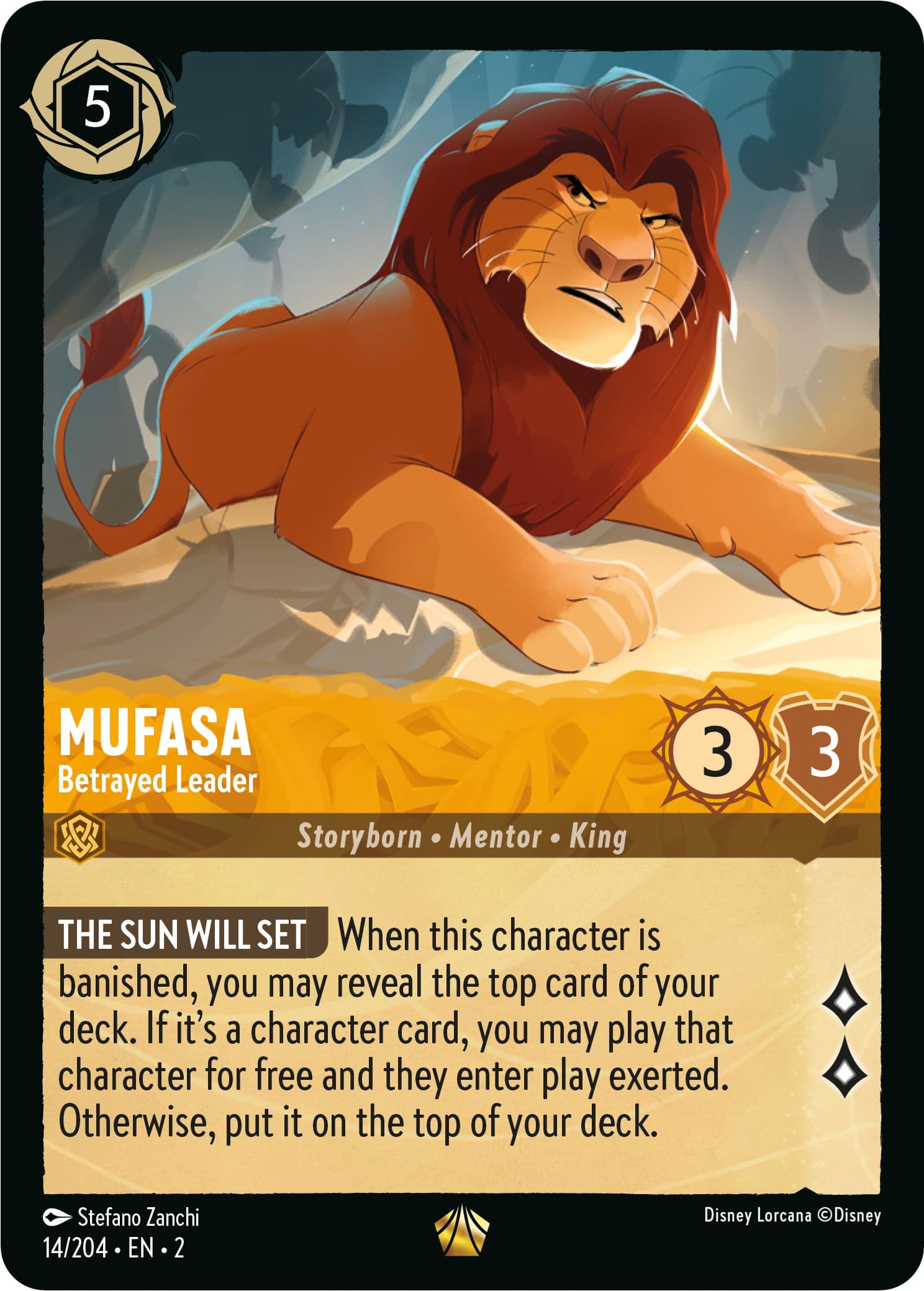 Mufasa - Betrayed Leader — Rise of the Floodborn card