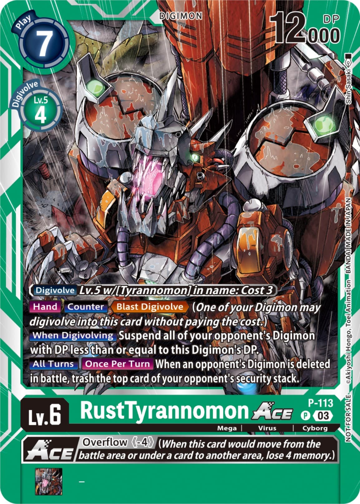 RustTyrannomon ACE - P-113 (3rd Anniversary Survey Pack) — Digimon Promotion Cards card