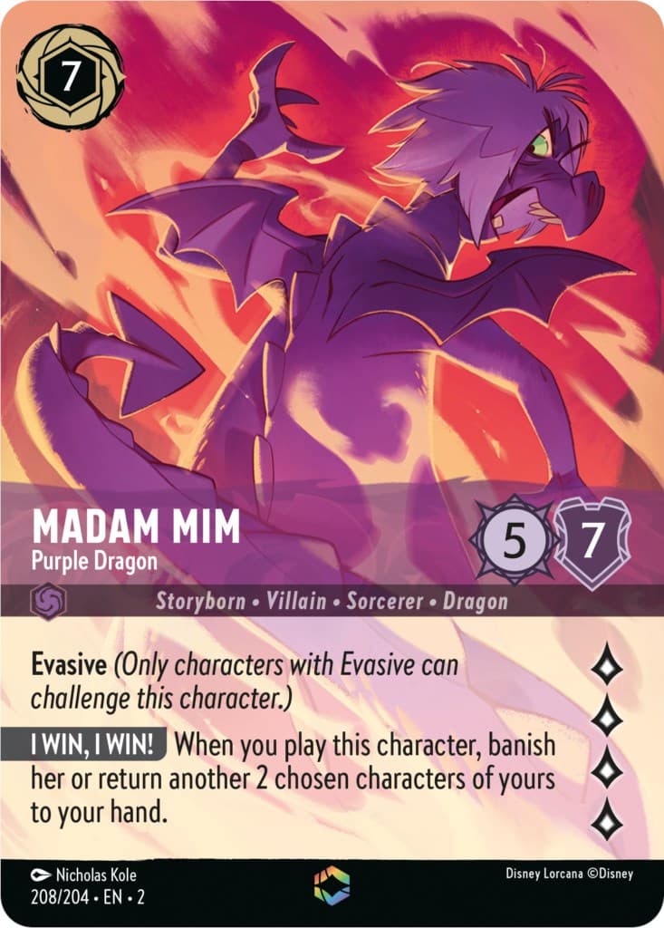 Madam Mim - Purple Dragon (Enchanted) — Rise of the Floodborn card