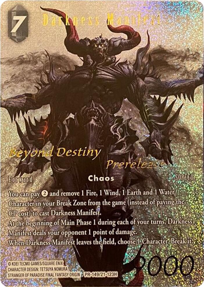 Darkness Manifest (Prerelease Promo) — FF: Promo Cards card