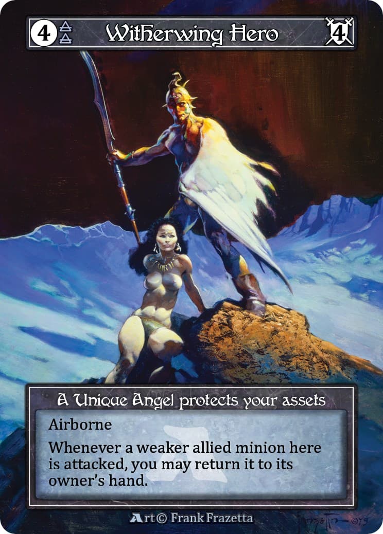 Witherwing Hero (Alpha Investments Promo) (Foil) — Beta card