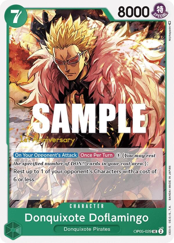 Donquixote Doflamingo (029) — Awakening of the New Era: 1st Anniversary Tournament Cards card