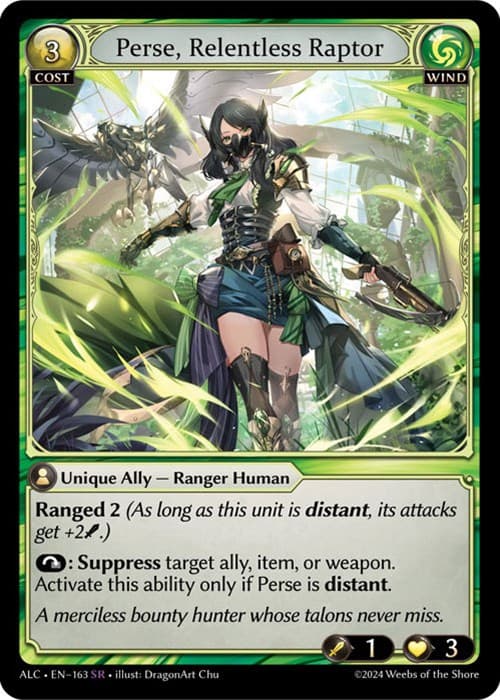 Perse, Relentless Raptor — Alchemical Revolution card