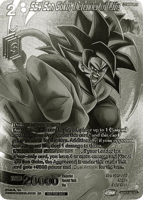 SS4 Son Goku, Defender of Life (2023 Offline Regionals Silver Print) — Promotion Cards card
