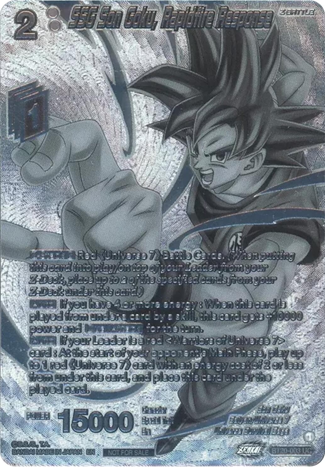 SSG Son Goku, Rapidfire Response (2023 Offline Regionals Silver Print) — Promotion Cards card