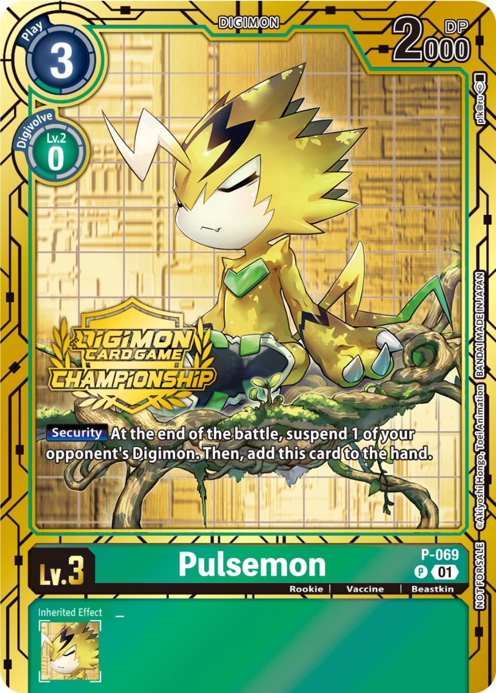 Pulsemon - P-069 (Championship 2023 Gold Card Set) — Digimon Promotion Cards card
