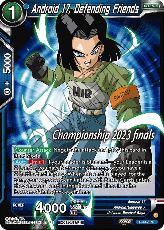 Android 17, Defending Friends (2023 Championship Finals Celebration Pack) — Tournament Promotion Cards card