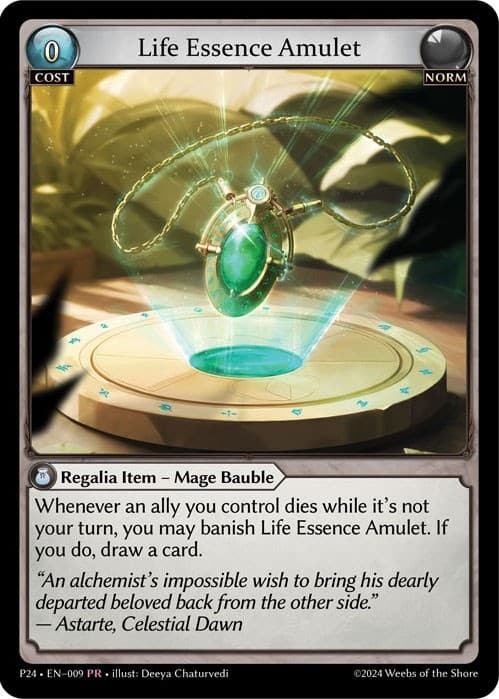 Life Essence Amulet — Promotional Cards card