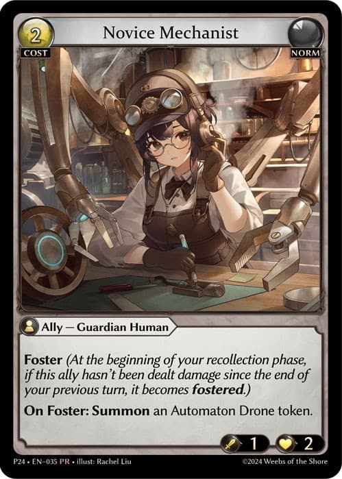 Novice Mechanist — Promotional Cards card