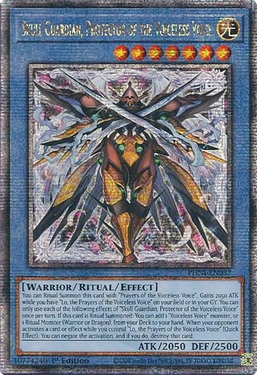 Skull Guardian, Protector of the Voiceless Voice (Quarter Century Secret Rare) — Phantom Nightmare card