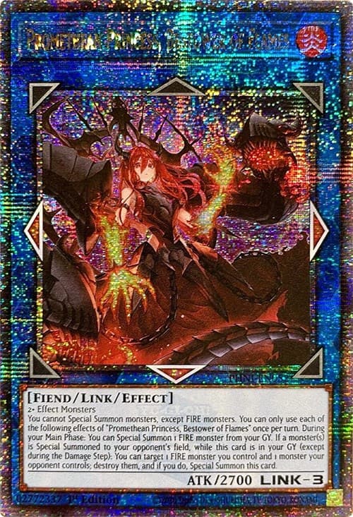 Promethean Princess, Bestower of Flames (Quarter Century Secret Rare) — Phantom Nightmare card