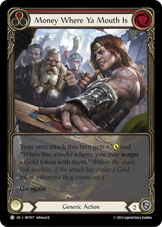 Money Where Ya Mouth Is (Red) — Blitz Deck: Heavy Hitters - Betsy card