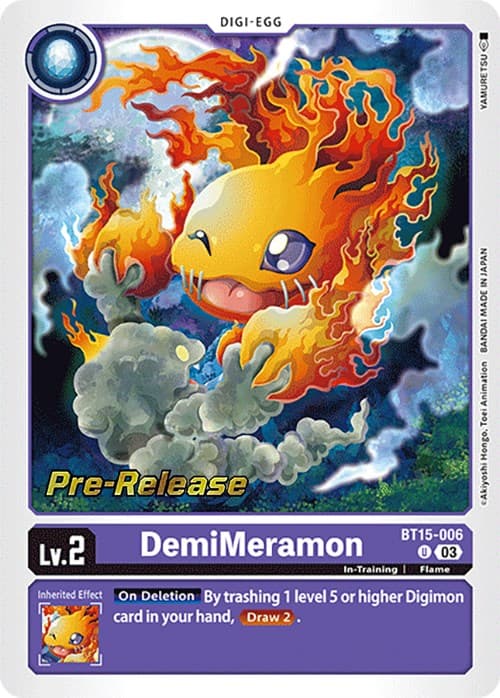DemiMeramon — Exceed Apocalypse Pre-Release Cards card