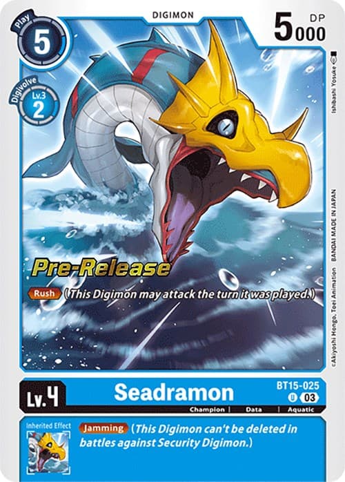 Seadramon — Exceed Apocalypse Pre-Release Cards card