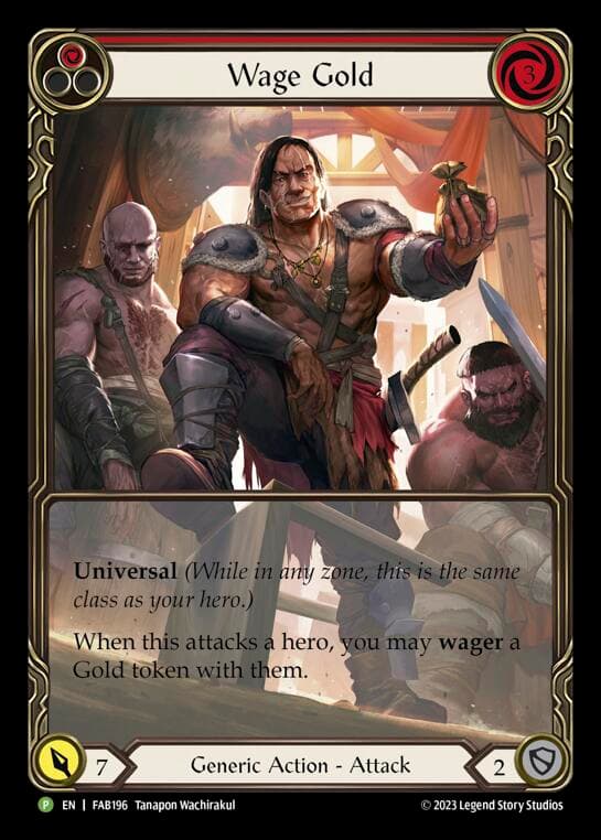 Wage Gold (Red) - FAB196 — Flesh and Blood: Promo Cards card