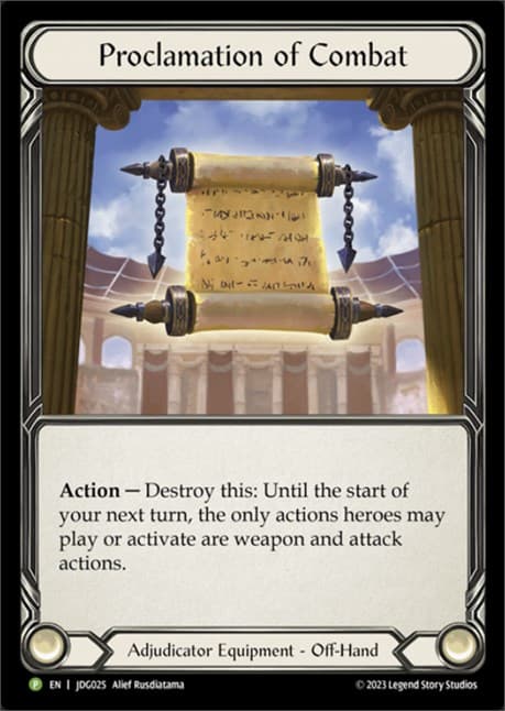 Proclamation of Combat - JDG025 — Flesh and Blood: Promo Cards card