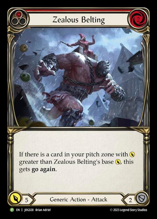 Zealous Belting (Red) - JDG028 — Flesh and Blood: Promo Cards card