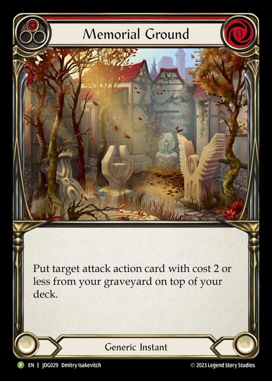 Memorial Ground (Red) - JDG029 — Flesh and Blood: Promo Cards card