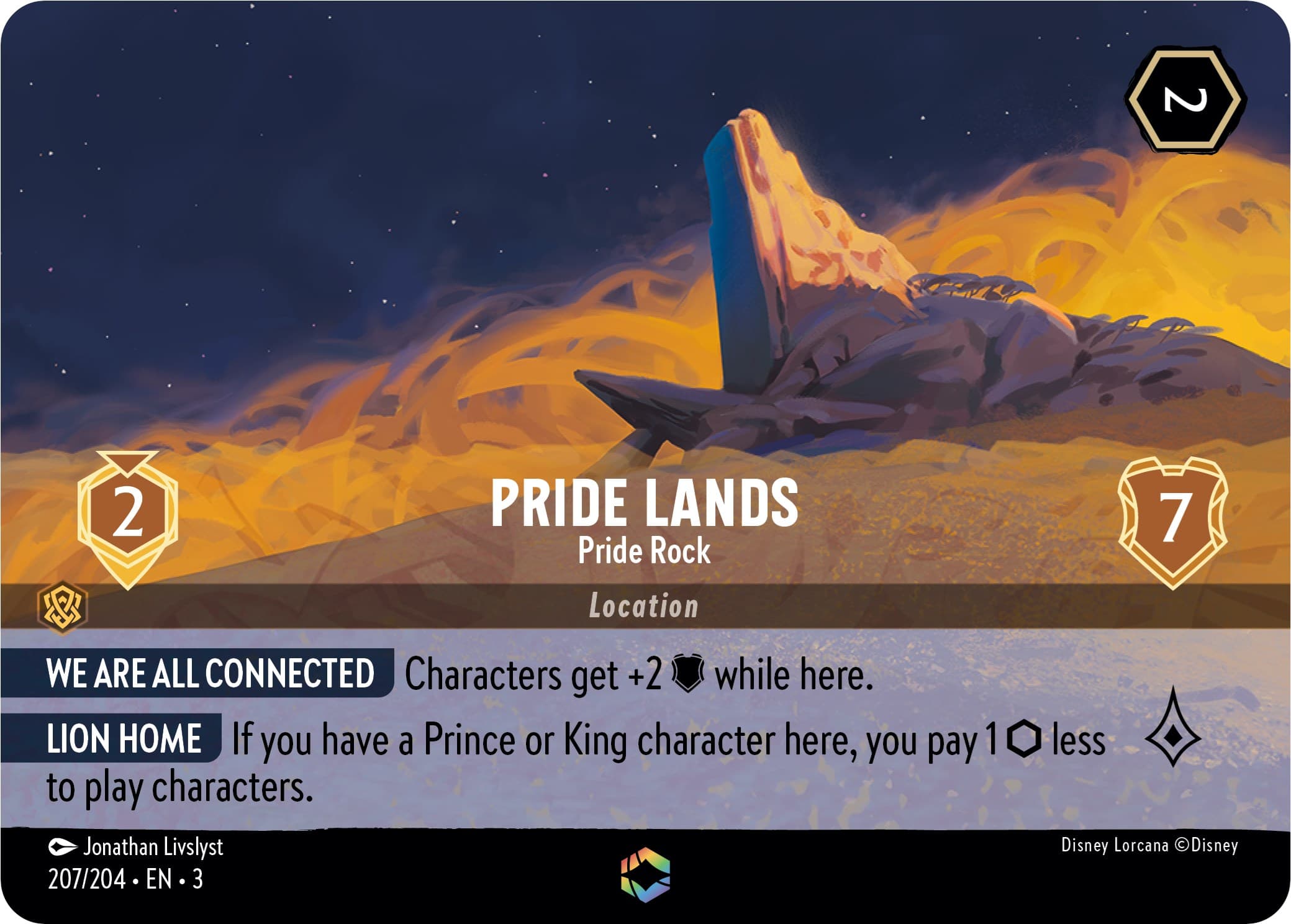 Pride Lands - Pride Rock (Enchanted) — Into the Inklands card