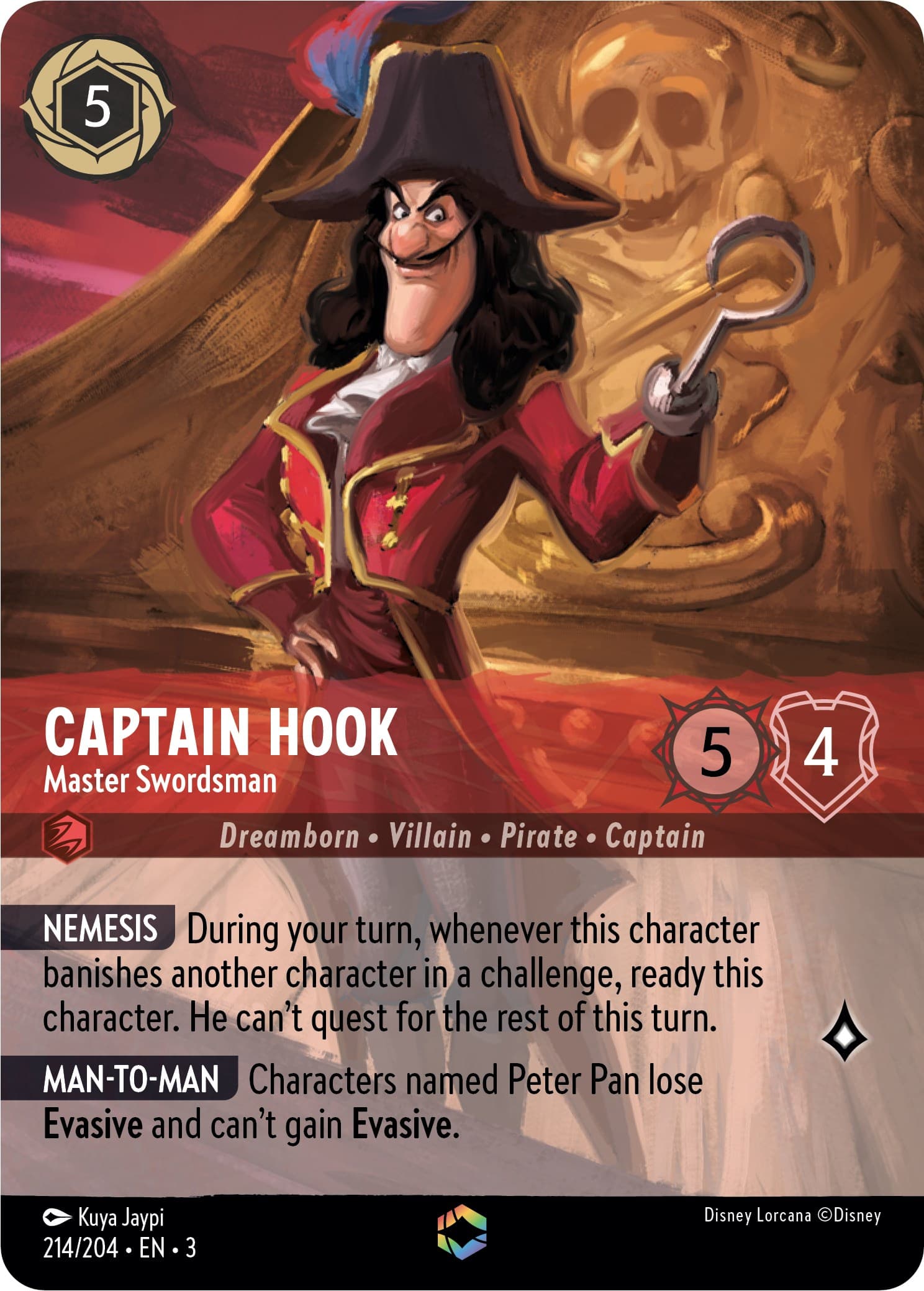 Captain Hook - Master Swordsman (Enchanted) — Into the Inklands card