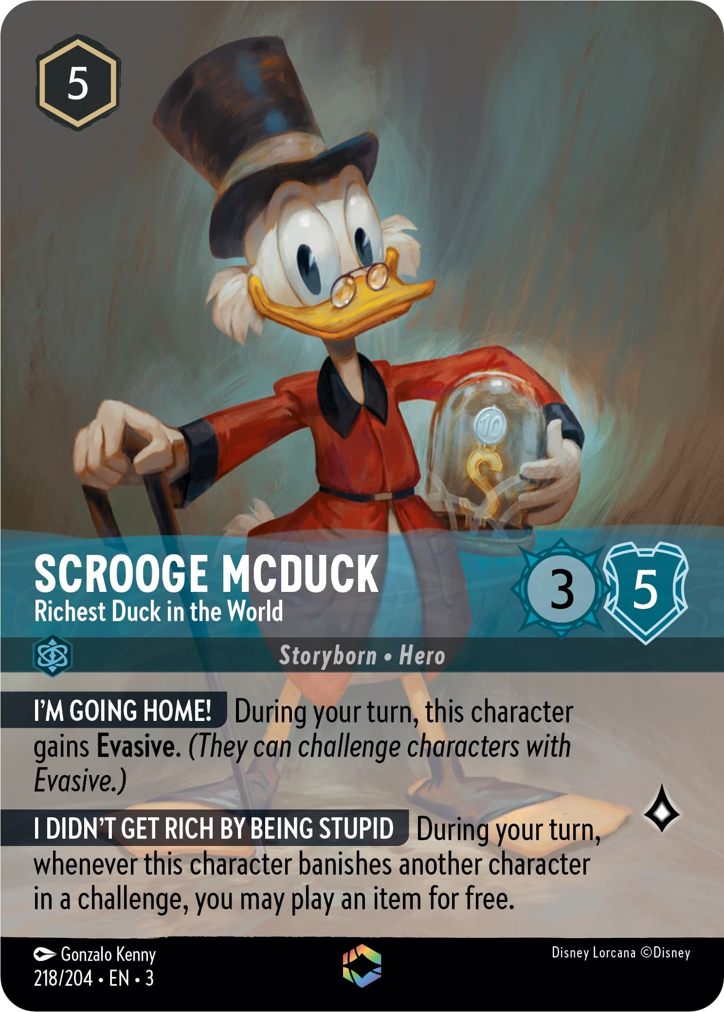 Scrooge McDuck - Richest Duck in the World (Enchanted) — Into the Inklands card