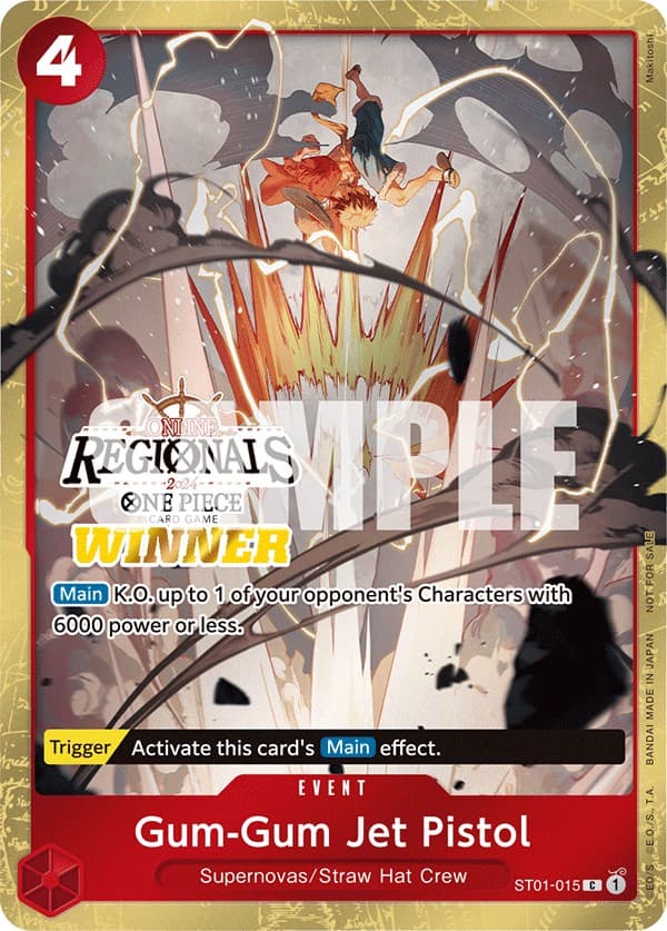 Gum-Gum Jet Pistol (Online Regional 2024) [Winner] — One Piece Promotion Cards card