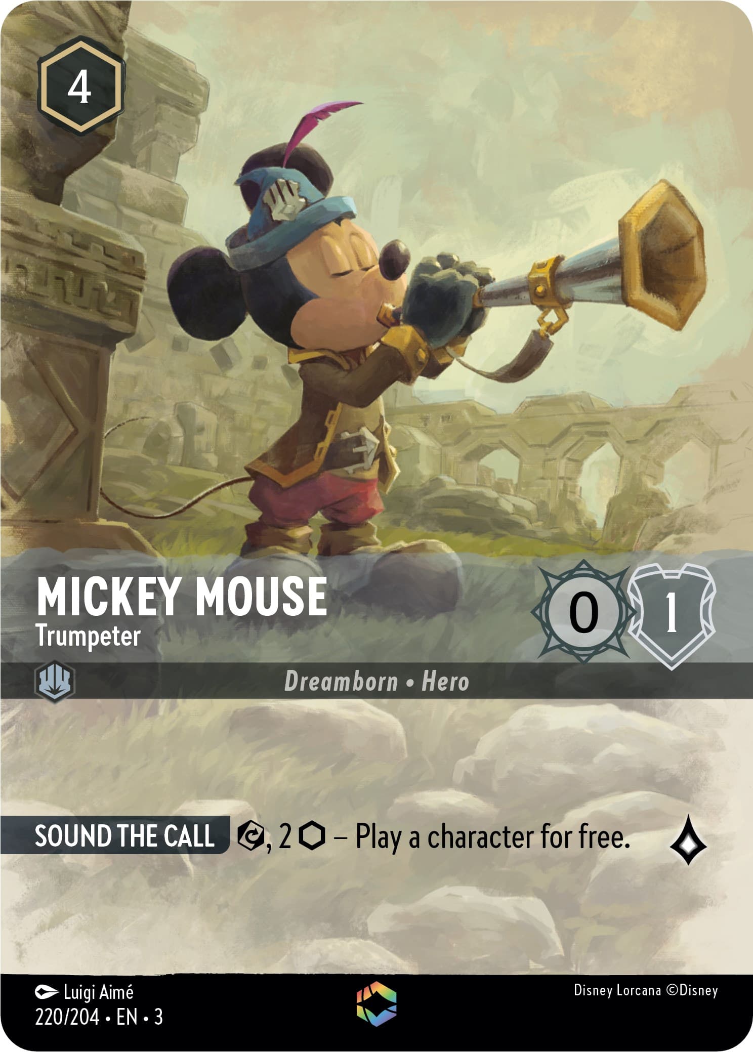 Mickey Mouse - Trumpeter (Enchanted) — Into the Inklands card
