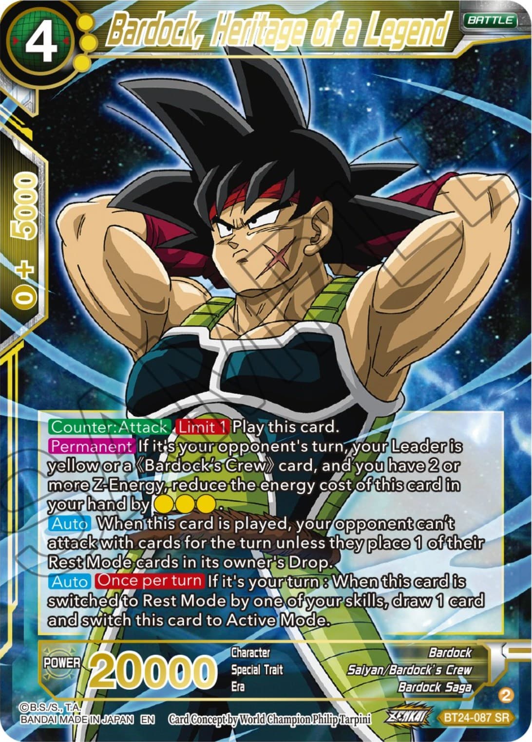 Bardock, Heritage of a Legend — Beyond Generations card