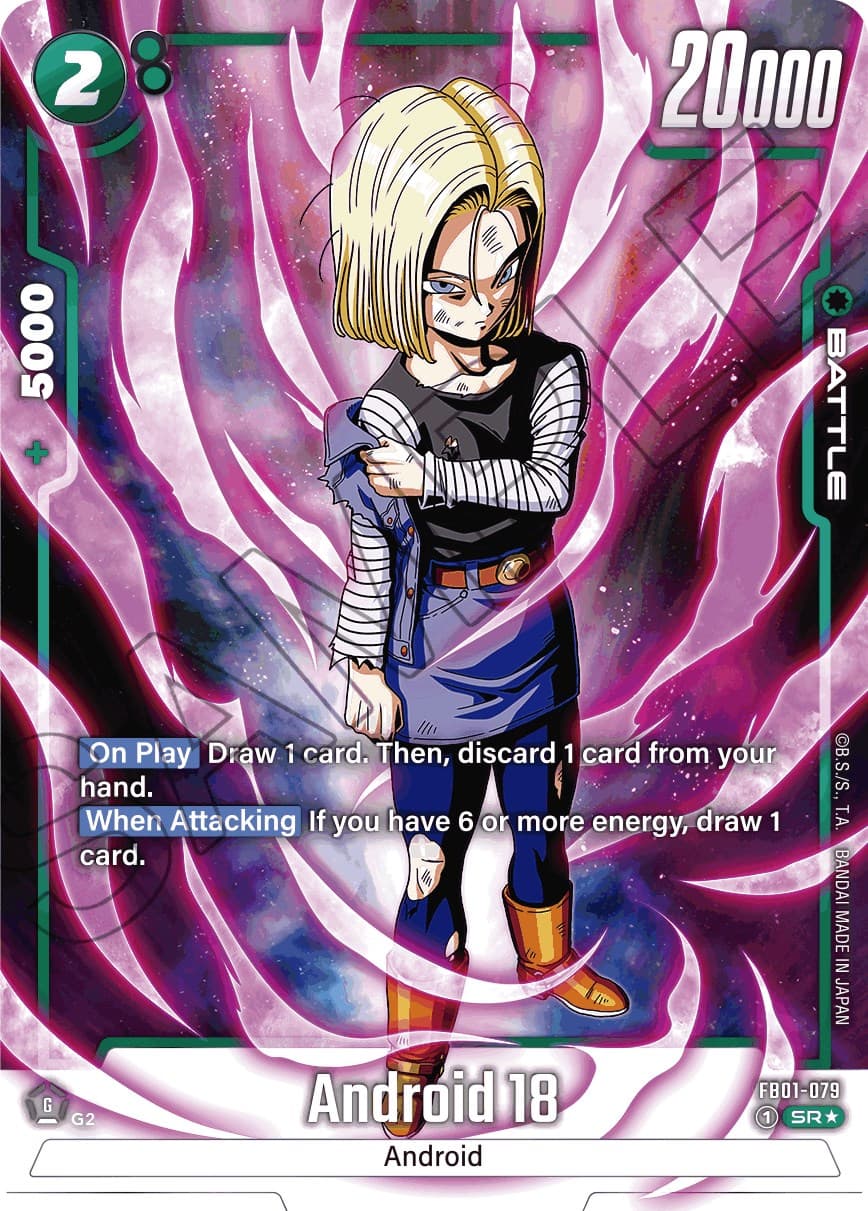 Android 18 - FB01-079 (Alternate Art) — Awakened Pulse card