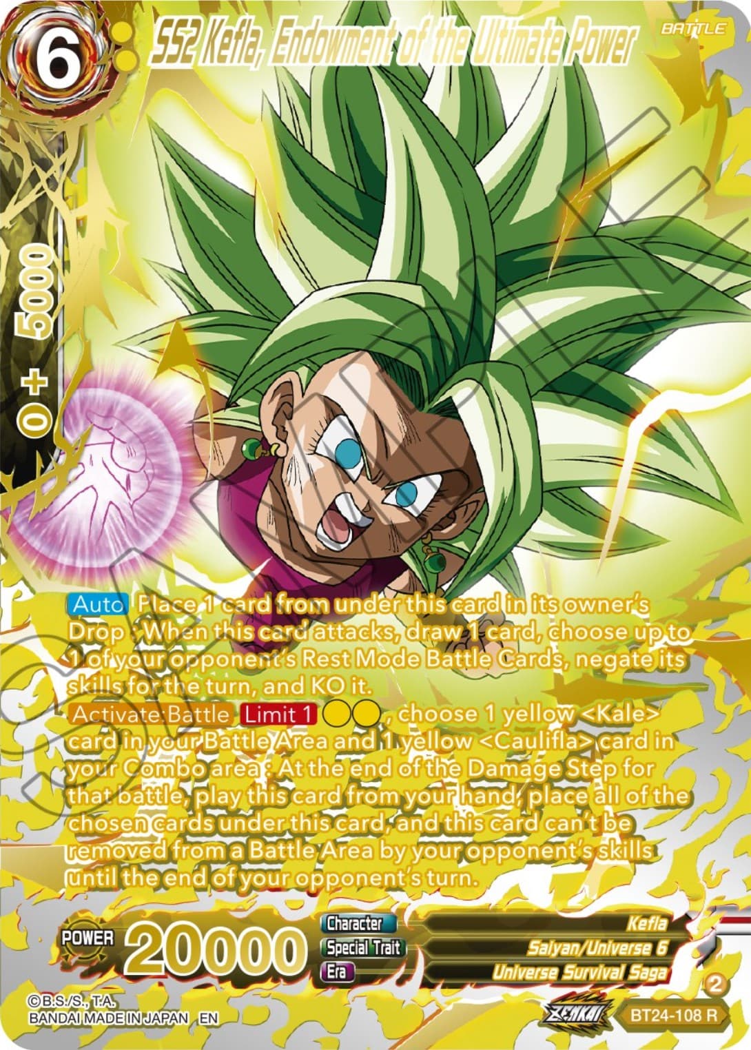 SS2 Kefla, Endowment of the Ultimate Power (Collector Booster Gold) — Beyond Generations card