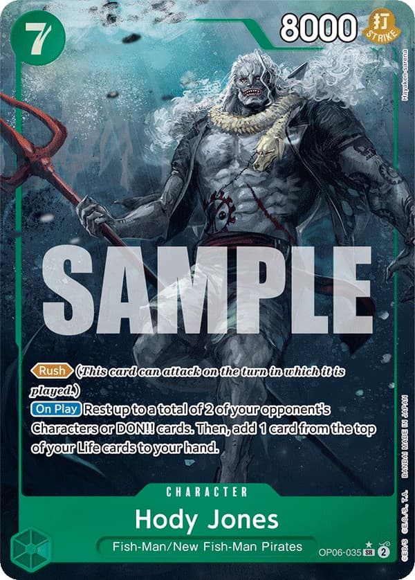 Hody Jones (035) (Alternate Art) — Wings of the Captain card
