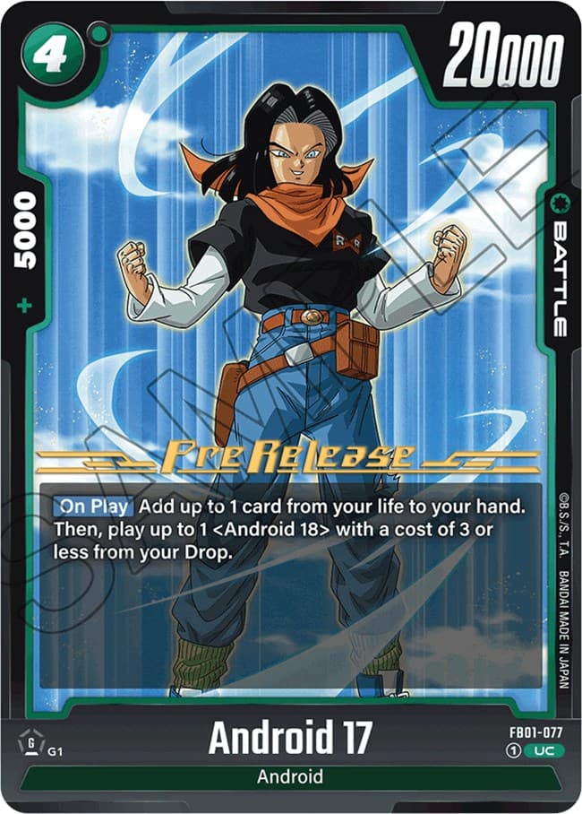 Android 17 - FB01-077 — Awakened Pulse Pre-Release Cards card
