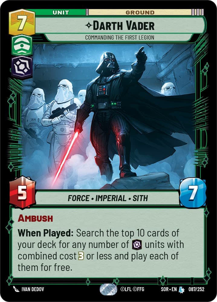 Darth Vader - Commanding the First Legion — Spark of Rebellion card