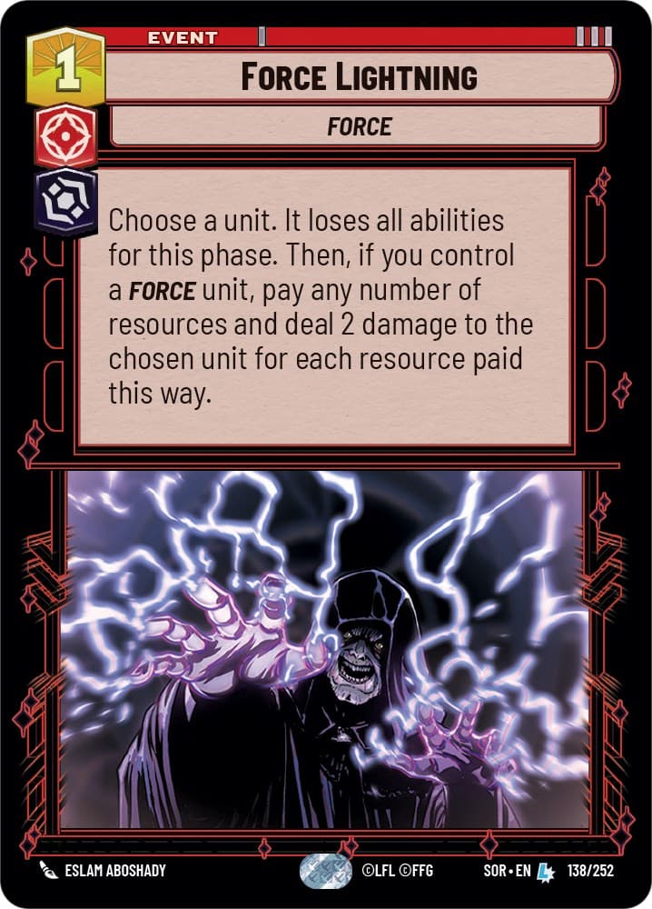 Force Lightning — Spark of Rebellion card
