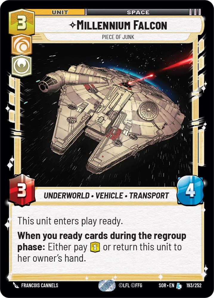 Millennium Falcon - Piece of Junk — Spark of Rebellion card