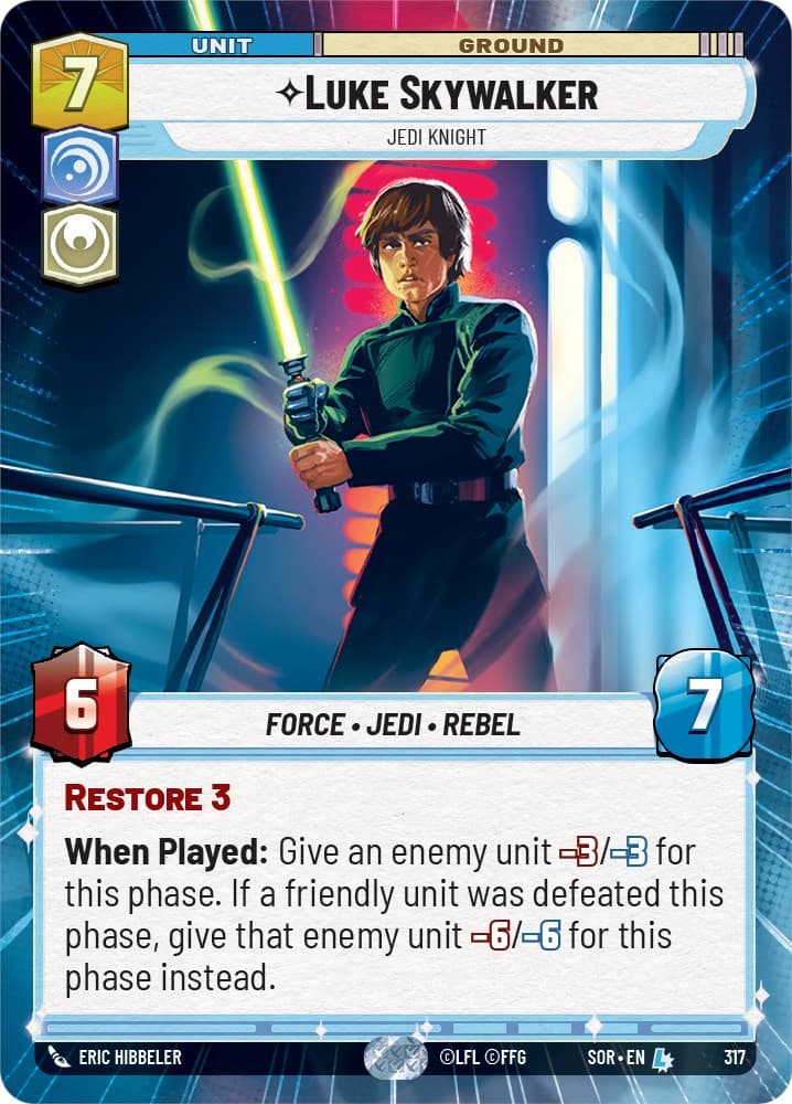 Luke Skywalker - Jedi Knight (Hyperspace) — Spark of Rebellion card