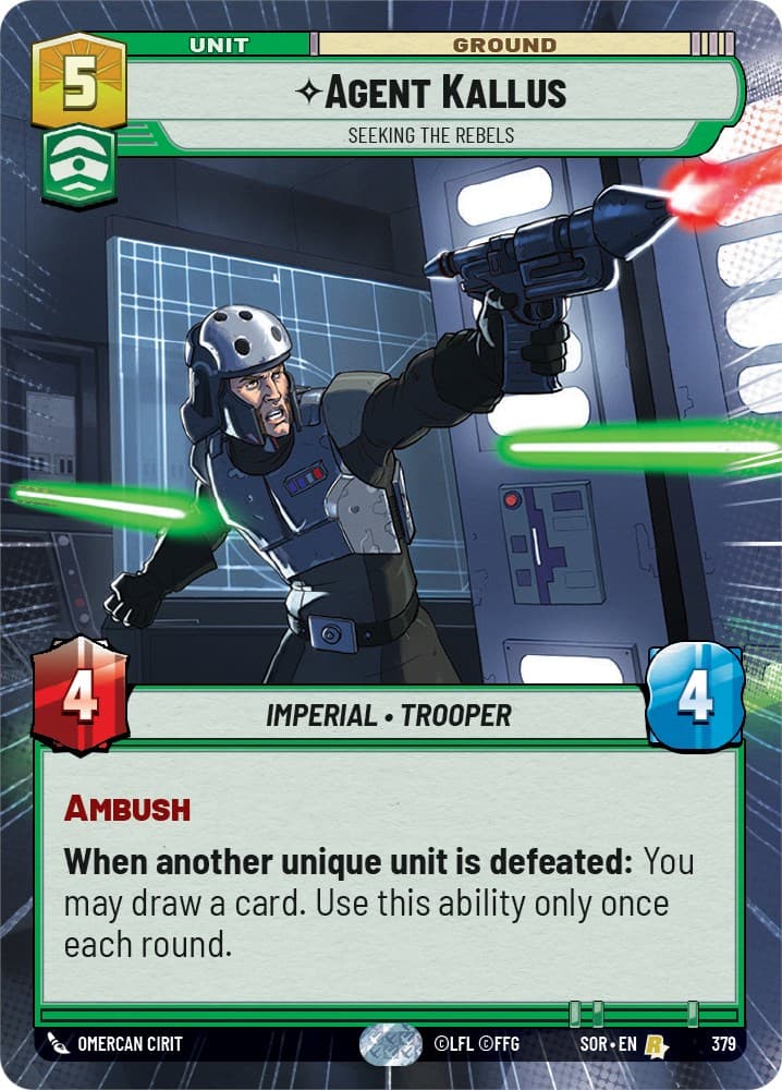 Agent Kallus - Seeking the Rebels (Hyperspace) — Spark of Rebellion card