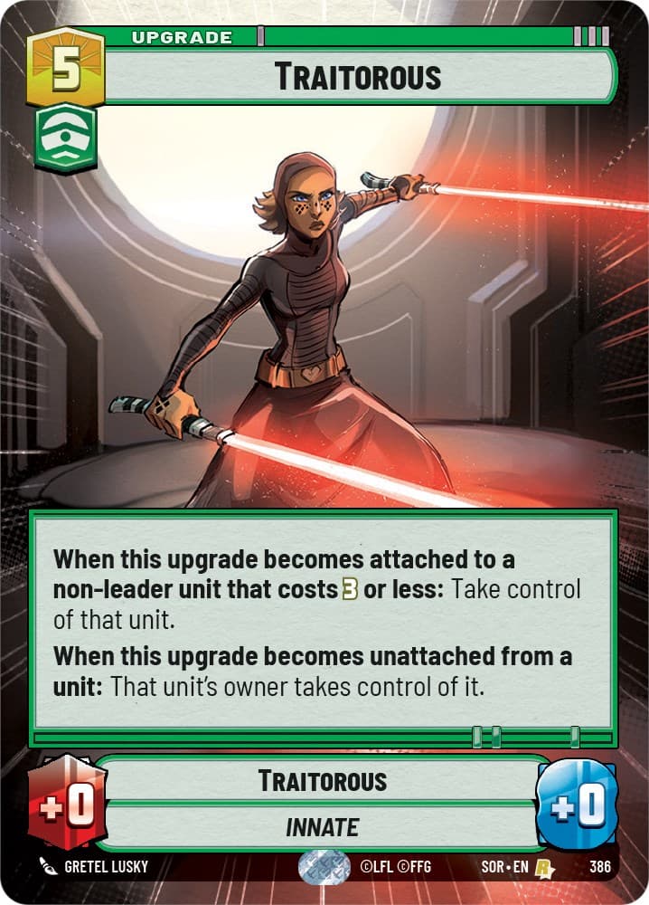 Traitorous (Hyperspace) — Spark of Rebellion card