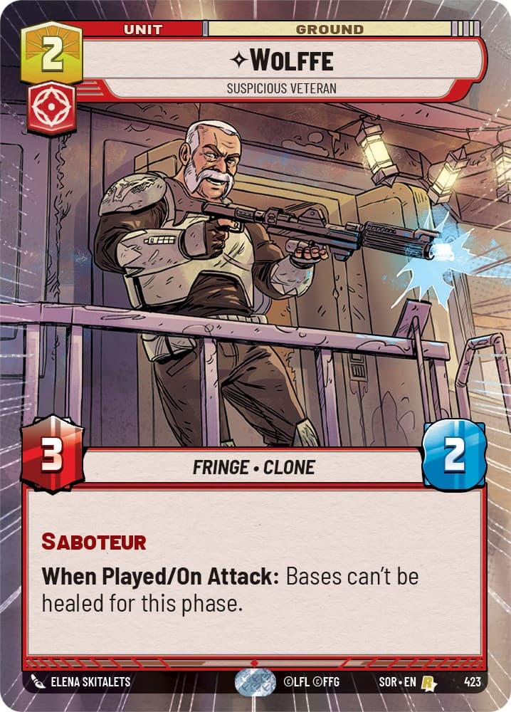 Wolffe - Suspicious Veteran (Hyperspace) — Spark of Rebellion card