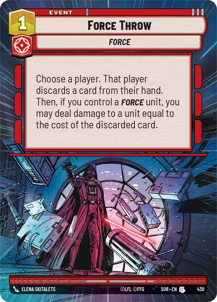 Force Throw (Hyperspace) — Spark of Rebellion card