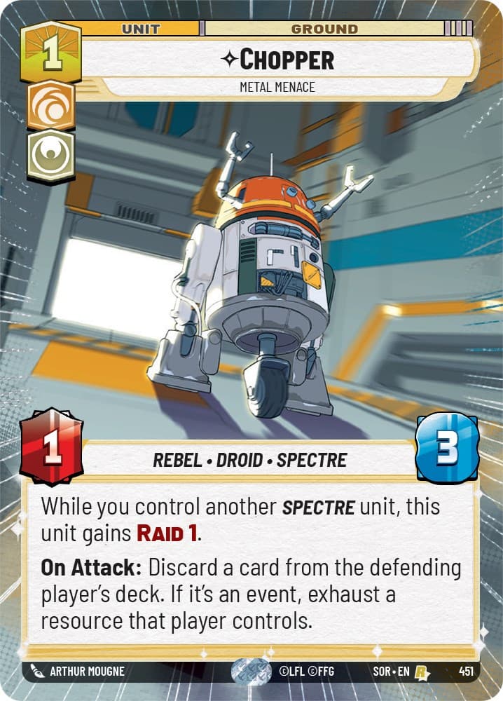 Chopper - Metal Menace (Hyperspace) — Spark of Rebellion card