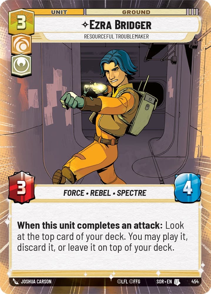 Ezra Bridger - Resourceful Troublemaker (Hyperspace) — Spark of Rebellion card